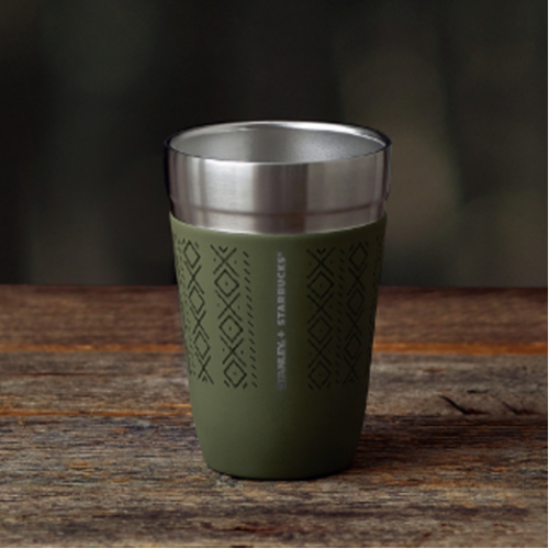 LY CUP SS STANLEY OLIVE GREEN / GEO BEIGE