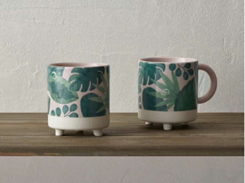CỐC MUG DEWS ON LEAVES