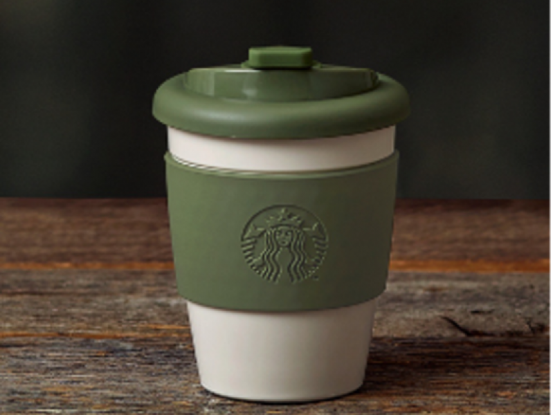 BÌNH TUMBLER PLASTIC OLIVE GREEN / BEIGE