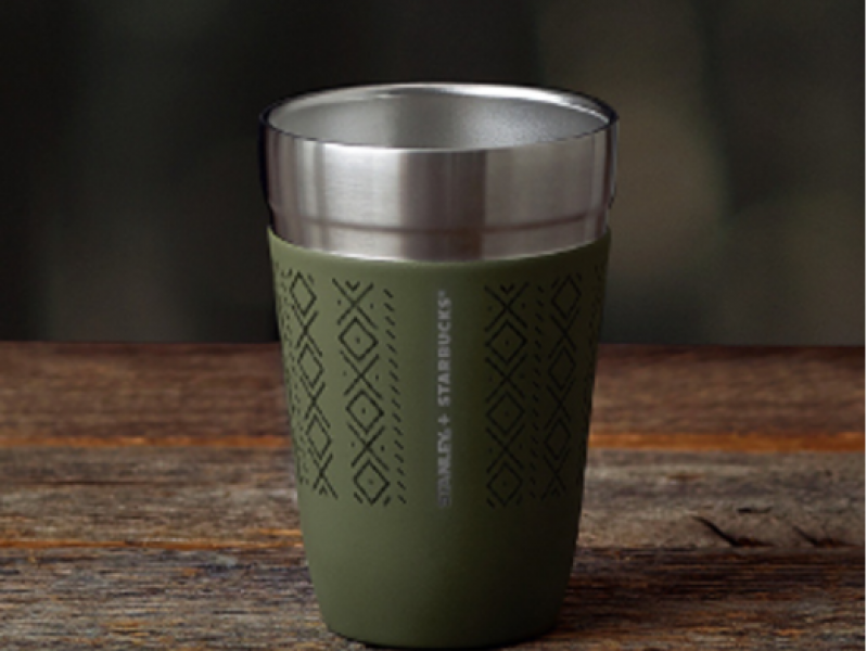 LY CUP SS STANLEY OLIVE GREEN / GEO BEIGE
