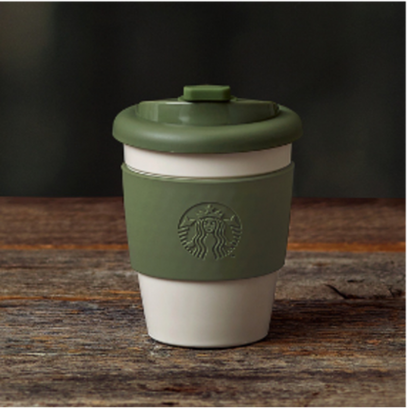 BÌNH TUMBLER PLASTIC OLIVE GREEN / BEIGE