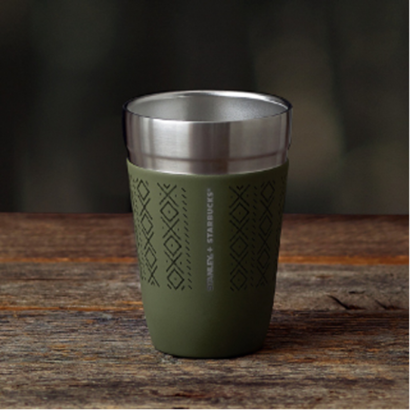 LY CUP SS STANLEY OLIVE GREEN / GEO BEIGE